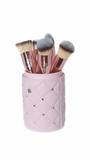 Kelz Cosmetics . The pink princess 14 piece brush set is one of our customers top favorite! Enjoy this rose gold diamond brush set with a free holder to match the luxury aesthetic. You won't regret this complete collection for pro and daily use. Made for makeup artist or beginners who love soft premium makeup brushes.