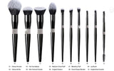 Kelz Cosmetics. The black princess 10 piece brush set is one of our customers top favorite! Enjoy this diamond brush set with a free holder to match the luxury aesthetic. You won't regret this complete collection for pro and daily use. Made for makeup artist or beginners who love soft premium makeup brushes.